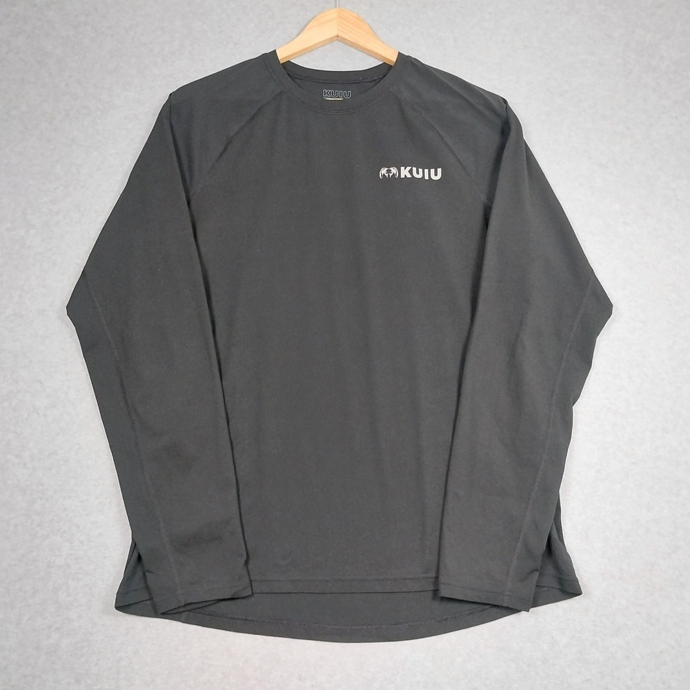 Kuiu Shirt Mens Large Black Peloton 118 Primeflex Knit Hunting Outdoors